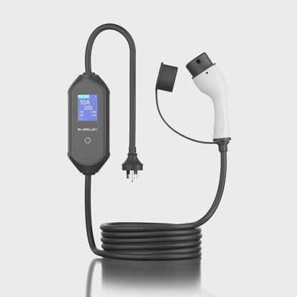 Portable 10A EV Charger 2.2kW Type 2 Home Charging Solution 5m IP64 Weatherproof